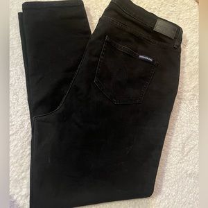 Calvin Klein Jeans Womens 5 Pocket Black Button Fly Size 16